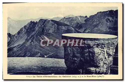 Ansichtskarte AK La Table d'Orientation du Galibier et le Mont Blanc