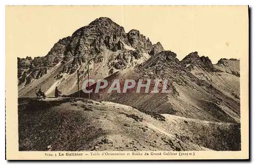 Ansichtskarte AK Le Galibier Table d'Orientation et Roche du grand Galibier