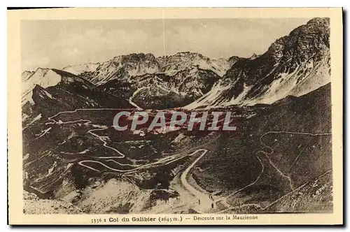 Cartes postales Col du Galibier Descente sur la Maurienne