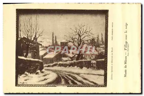 Ansichtskarte AK Musee de Macon Village sous la neige Jean Plumet