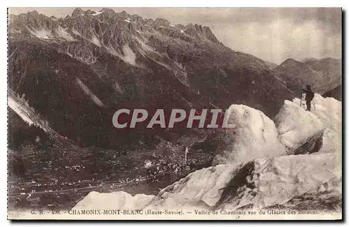 Ansichtskarte AK Chamonix Mont Blanc Hte Savoie Vallee de Chamonix vue du Glacier des Bossons