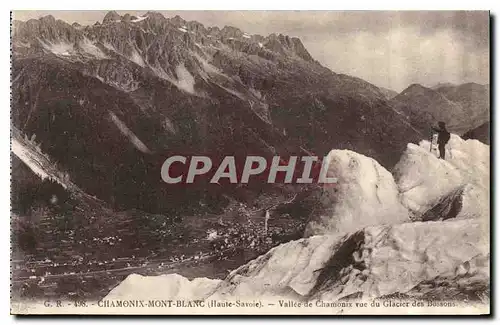 Cartes postales Chamonix Mont Blanc Hte Savoie Vallee de Chamonix vue du Glacier des Bossons