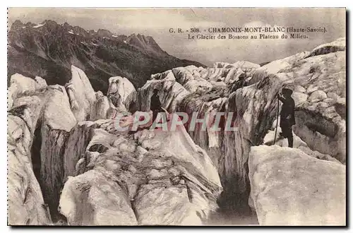 Cartes postales Chamonix Mont Blanc Hte Savoie le Glacier des Bossons au Plateau du Milieu