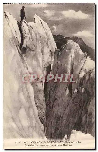 Cartes postales Chamonix Mont Blanc Hte Savoie Grandes Crevasses au Glacier des Bossons