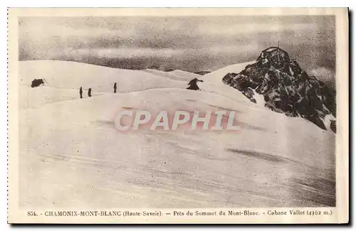 Ansichtskarte AK Chamonix Mont Blanc Haute Savoie Pres du Sommet du Mont Blanc Cabane Vallot