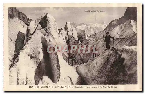 Cartes postales Chamonix Mont Blanc Hte Savoie Crevasses a la Mer de Glace