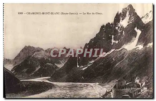 Ansichtskarte AK Chamonix Mont Blanc Haute Savoie la Mer de Glace