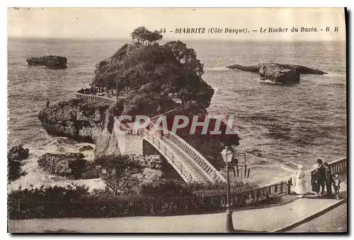 Ansichtskarte AK Biarritz Cote Basque le Rocher du Basta