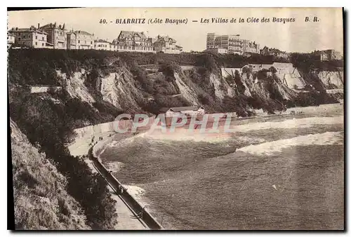 Cartes postales Biarritz Cote Basque la Villas de la Cote des Basques