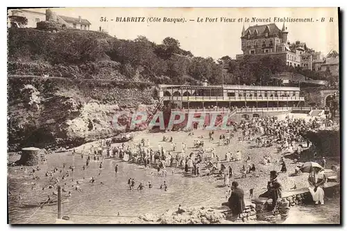 Ansichtskarte AK Biarritz Cote Basque le Port Vieux et le Nouvel Etablissement