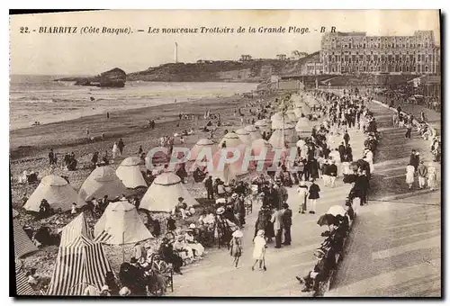 Cartes postales Biarritz Cote Basque les Nouveaux Trottoirs de la Grande Plage