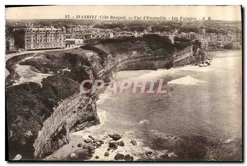 Ansichtskarte AK Biarritz Cote Basque vue d'ensemble les Falaises