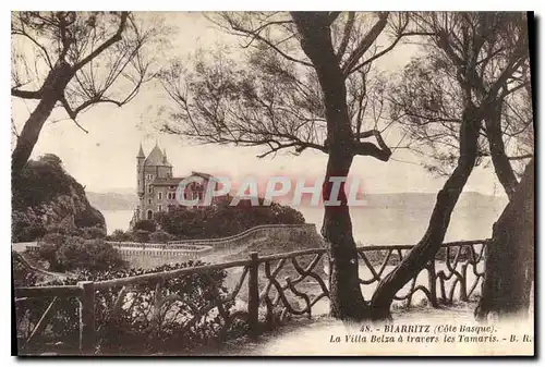 Ansichtskarte AK Biarritz Cote Basque la Villa Belza a travers les Tamaris