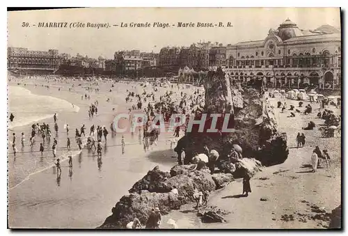 Ansichtskarte AK Biarritz Cote Basque la Grande Plage Maree Basse