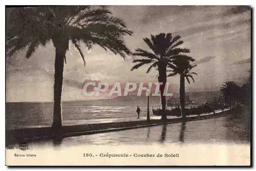 Cartes postales Crepuscule Coucher de Soleil