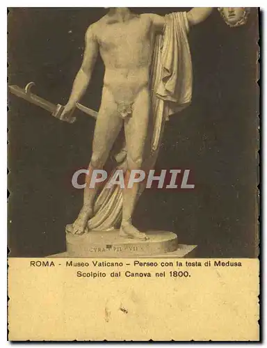 Cartes postales Roma Museo Vaticano Perseo Con la testa di medusa Scolpito dal Canova nel 1800