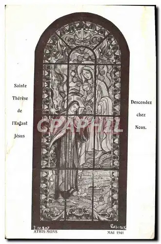 Cartes postales Sainte Therese de l'Enfant Jesus Athis Mons Mai 1941