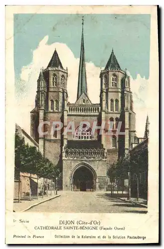 Ansichtskarte AK Dijon Cote d'Or Cathedrale Sainte Benigne Facade Ouest