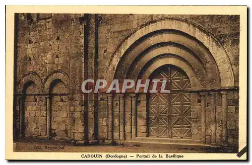 Ansichtskarte AK Cadouin Dordogne Portail de la Basilique