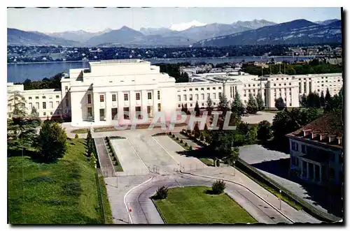 Cartes postales Geneve Le Palais des Nations Unies et le Mont Blanc