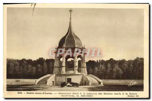 Cartes postales Sainte Anne d'Auray Monument eleve a la memoire des Bretons morts a la Guerre