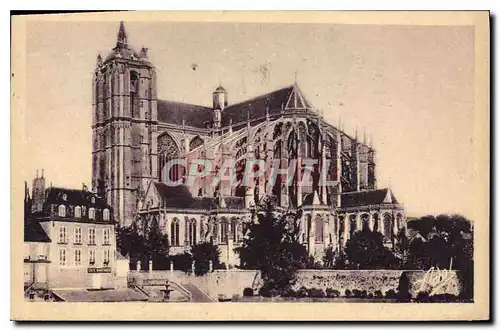 Ansichtskarte AK Le Mans Cathedrale St Julien Hauteur de la Tour