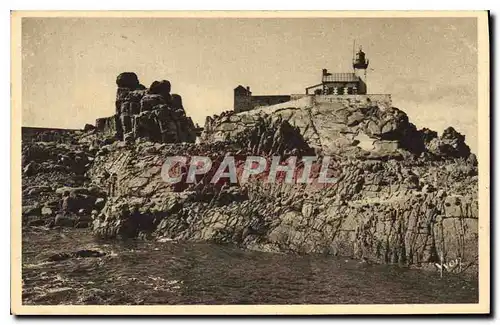 Ansichtskarte AK Ile de Breha Cotes du Nord Les rochers et le phare du Paon