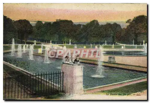 Cartes postales Saint Cloud Le Parc Le Bassin des 24 jets