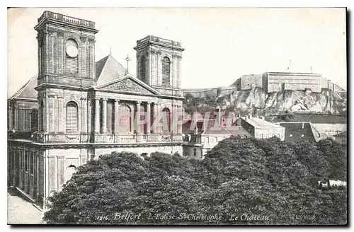 Cartes postales Belfort L'Eglise St Christophe Le Chateau