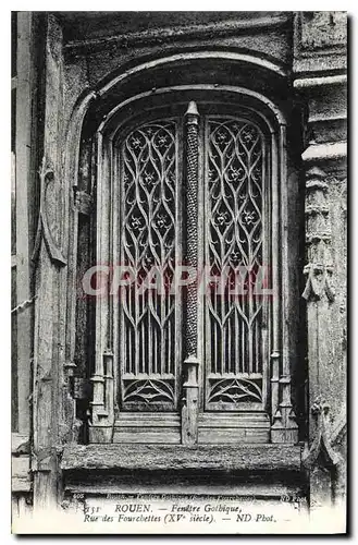 Cartes postales Rouen Fenetre Gothique Rue des Fourchettes XV siecle