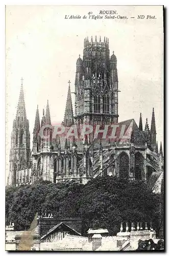 Cartes postales Rouen L'Abside ed l'Eglise Saint Ouen