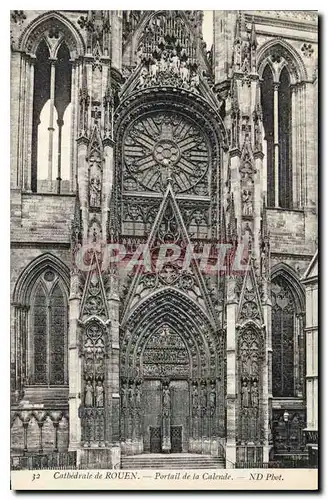 Ansichtskarte AK Cathedrale de Rouen Portail de la Calende