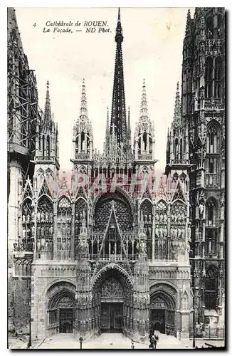 Cartes postales Cathedrale de Rouen La Facade