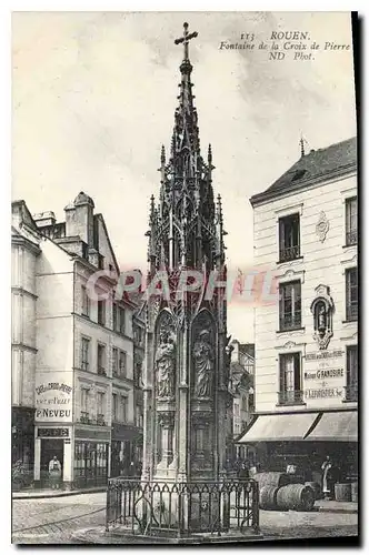 Cartes postales Rouen Fontaine de la Croix de Pierre