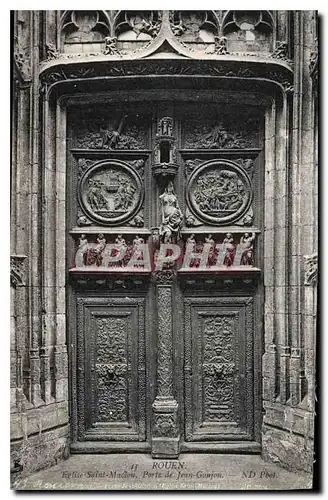 Cartes postales Rouen Eglise Saint Maclou Porte de Jean Goujon