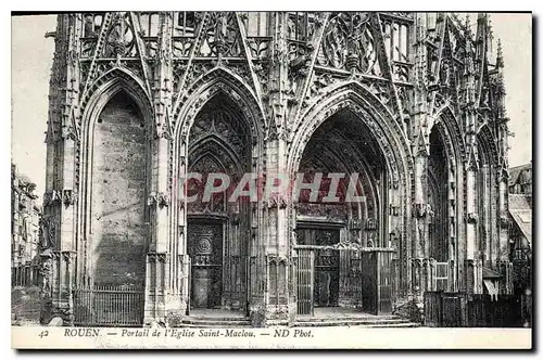 Ansichtskarte AK Rouen Portail de l'Eglise Saint Maclou