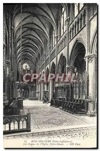 Cartes postales Bon Secours Seine Inferieure Les Orgues de l'Eglise Notre Dame