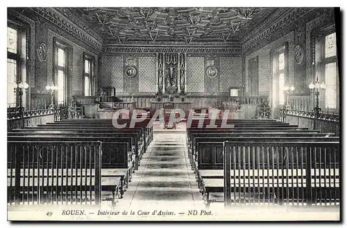 Cartes postales Rouen Interieur de la Cour d'Assises