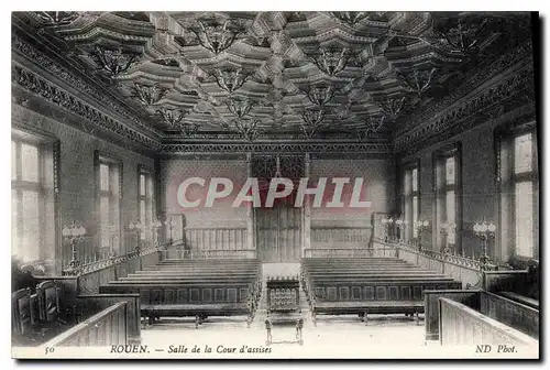 Ansichtskarte AK Rouen Salle de la Cour d'assises