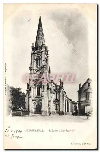 Cartes postales Angouleme L'Eglise Saint Martial