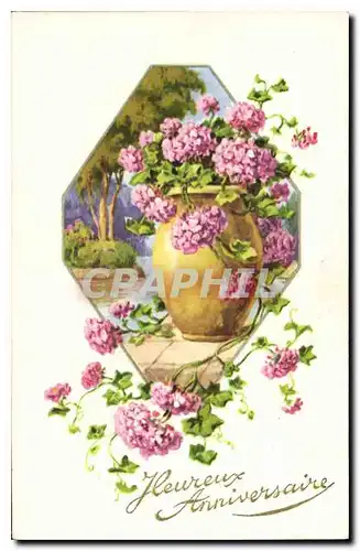 Cartes postales Heureux Anniversaire Fleurs