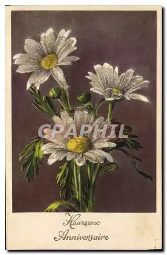 Cartes postales Heureux Anniversaire Fleurs