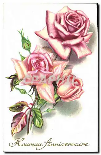 Cartes postales Heureux Anniversaire Fleurs
