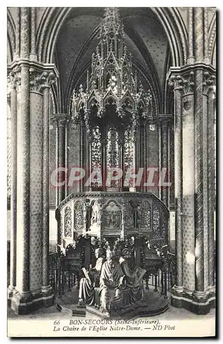 Cartes postales Bon Secours Seine Inferieure La Chaire de l'Eglise Notre Dame
