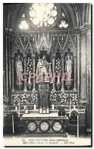 Ansichtskarte AK Bon Secours Seine Inferieure Eglise Notre Dame la Chapelle