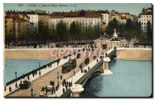 Cartes postales Lyon Pont et Place Morand