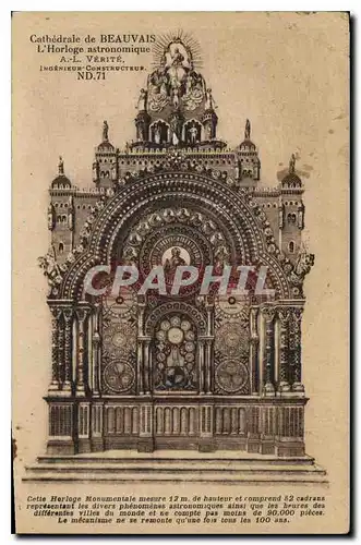 Cartes postales Cathedrale de Beauvais L'Horlogne atronomique