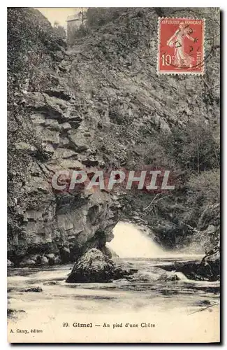 Cartes postales Gimel Au pied d'une Chute