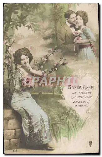 Cartes postales Bonne annee Femme