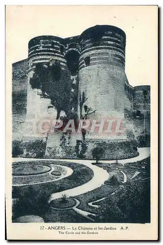 Cartes postales Angers Le Chateau et les Jardins